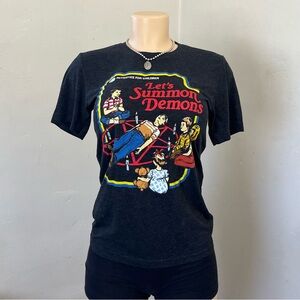 Black Graphic Tee - Let's Summon Demons